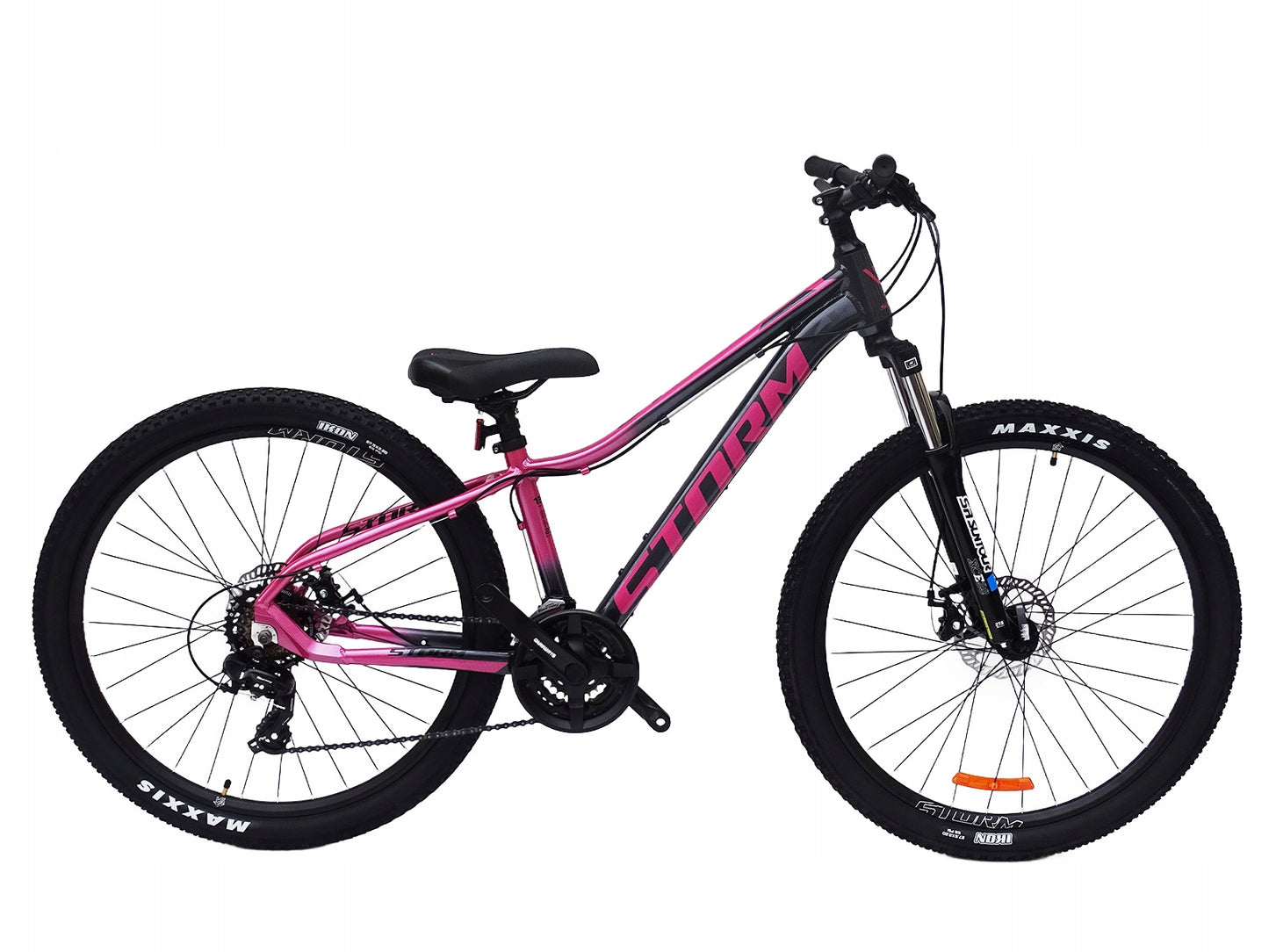 Rower 27,5 1.0 Storm Shark Górski Mtb Aluminiowy 13,5'' Grafitowo-malinowy