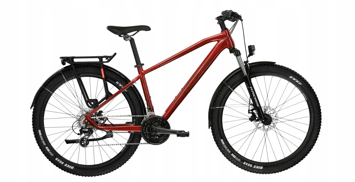 Rower Mtb Kross Hexagon 2.0 Eq rama 17 cali koło 27,5 " czerwony.bordowy.