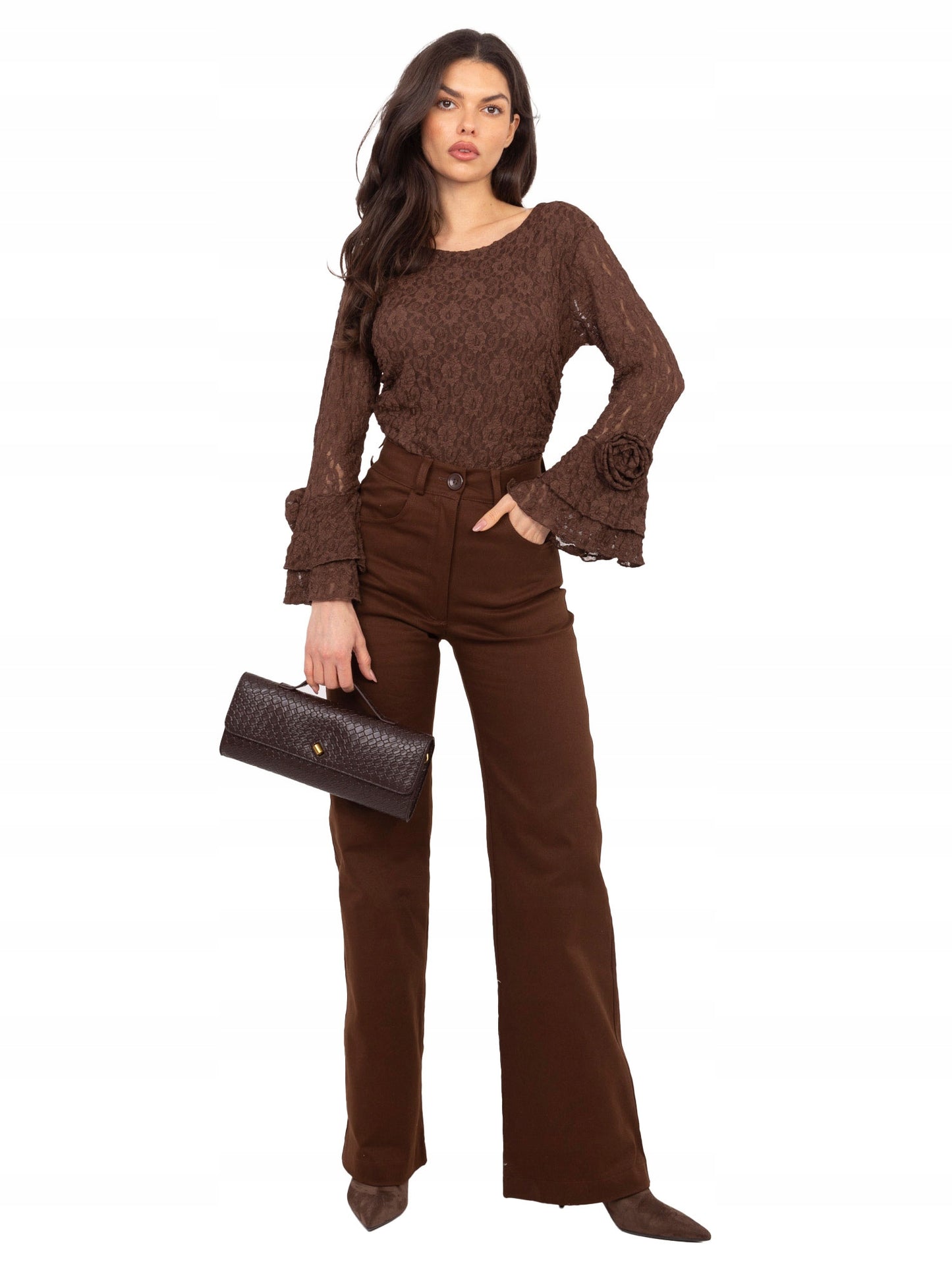 Spodnie Jeansowe Damskie Jeansy Straight Leg z wysokim stanem