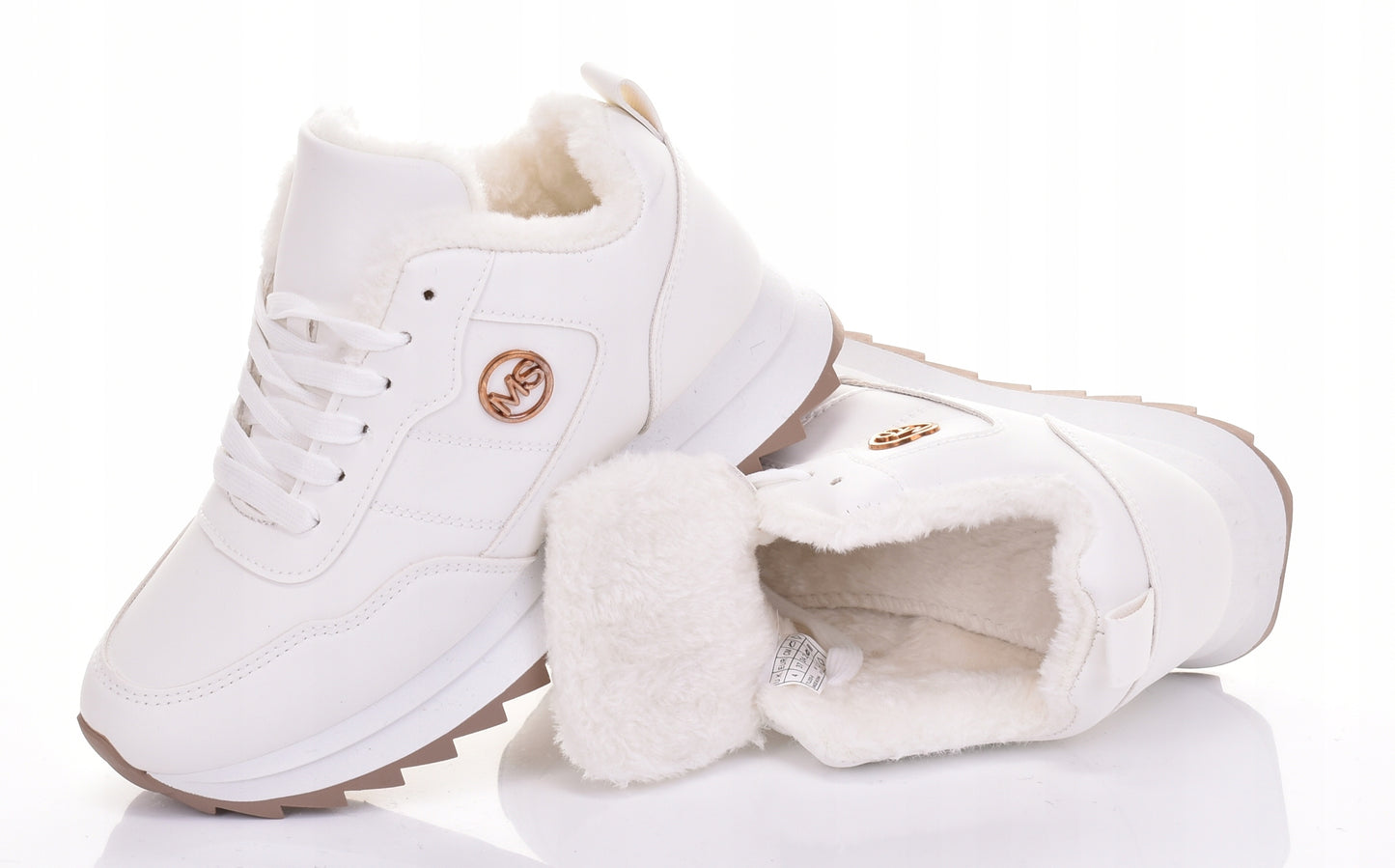 Sneakersy Buty Damskie Sportowe Ocieplane Platforma