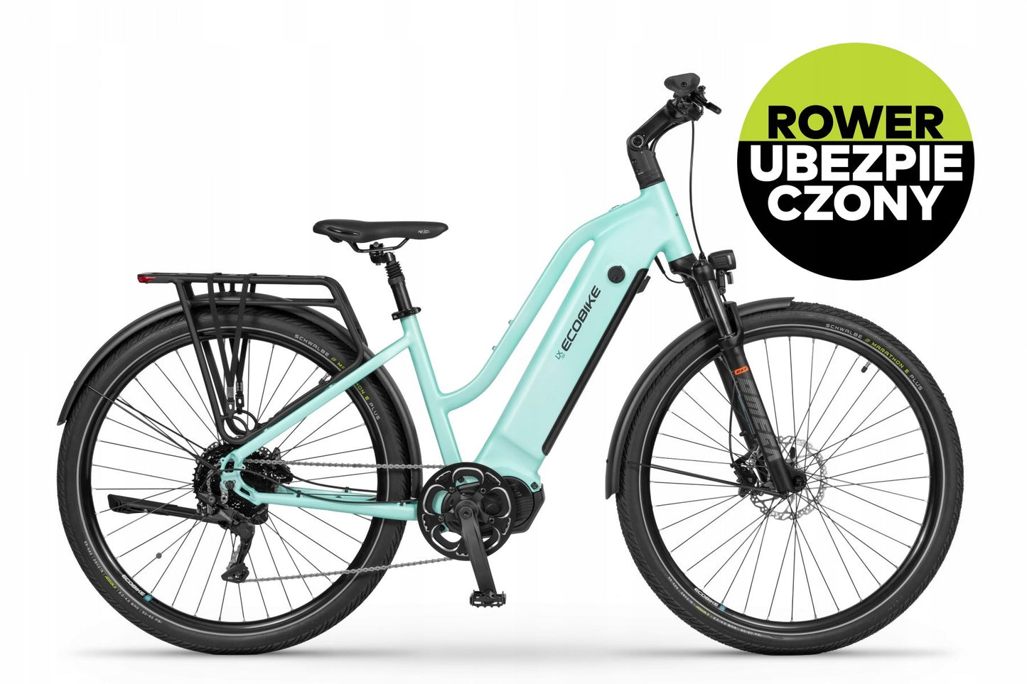 Rower Trekkingowy Elektryczny Ecobike LX500 Mint 960 Wh 19" Miętowy