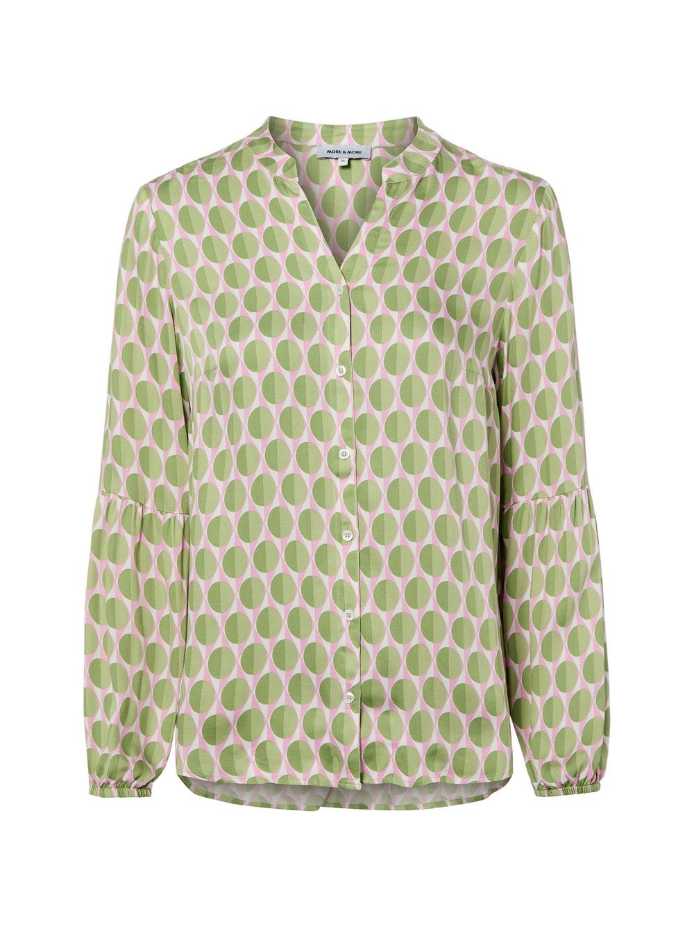 More & More Bluzka damska casual Kobiety wiskoza zielony|różowy|biały wzorzysty, 42