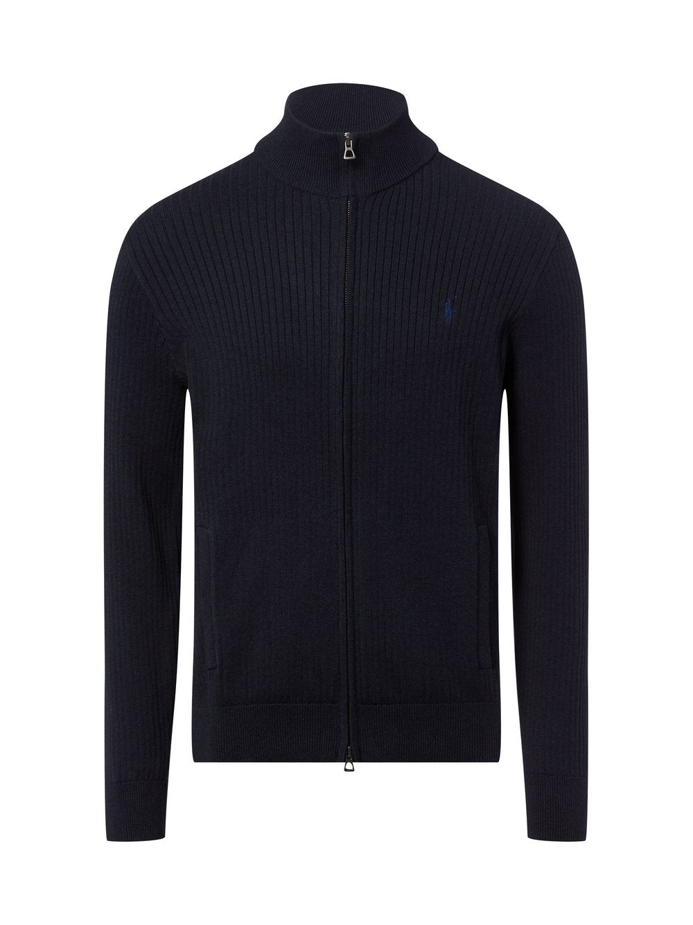 Polo Ralph Lauren Męski kardigan Mężczyźni Bawełna niebieski jednolity, XL