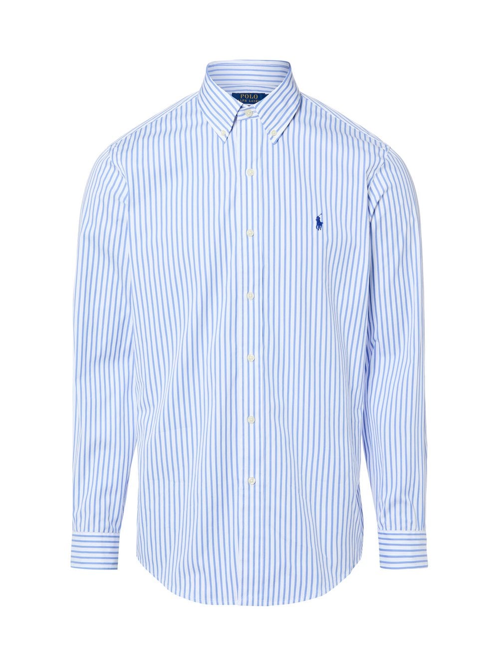Polo Ralph Lauren Męska koszula casualowa - Custom Fit Mężczyźni Regular Fit Bawełna niebieski|biały w paski, L