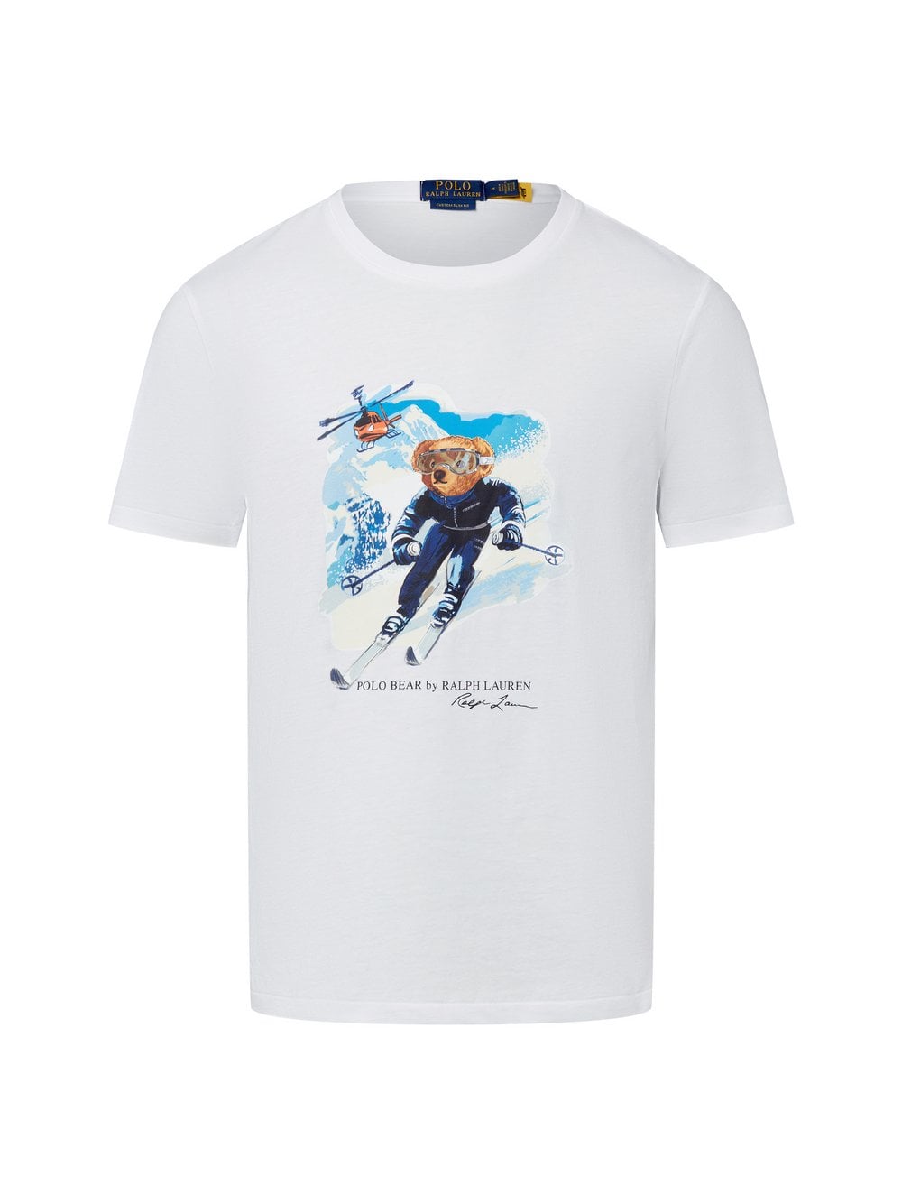Polo Ralph Lauren Koszulka męska Mężczyźni Dżersej biały nadruk, XXL