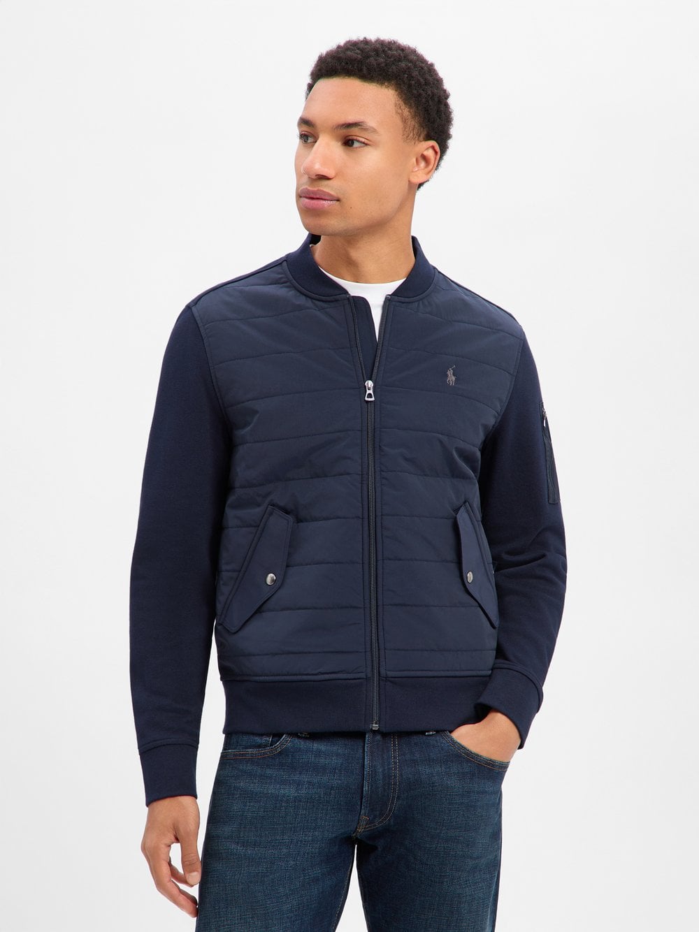 Polo Ralph Lauren Kurtka męska Mężczyźni Sztuczne włókno niebieski jednolity, M