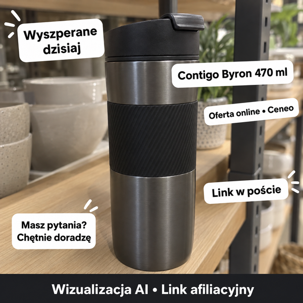 Contigo Byron 470 ml — Ceneo. Wizualizacja AI • Link afiliacyjny.