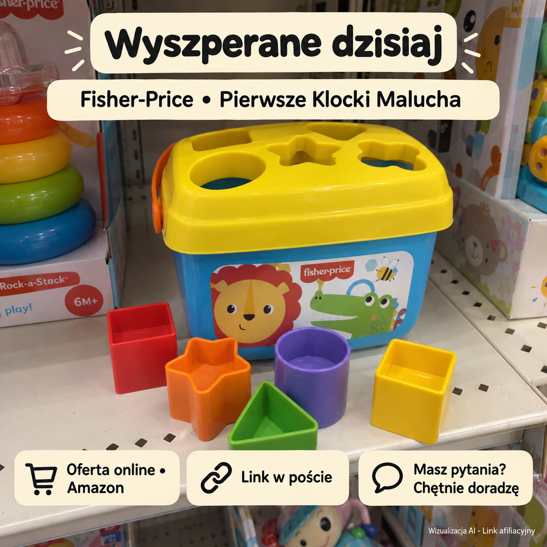 Fisher-Price Pierwsze Klocki Malucha FFC84 — Amazon