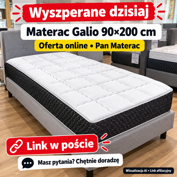 Materac Galio 90 × 200 cm — Pan Materac