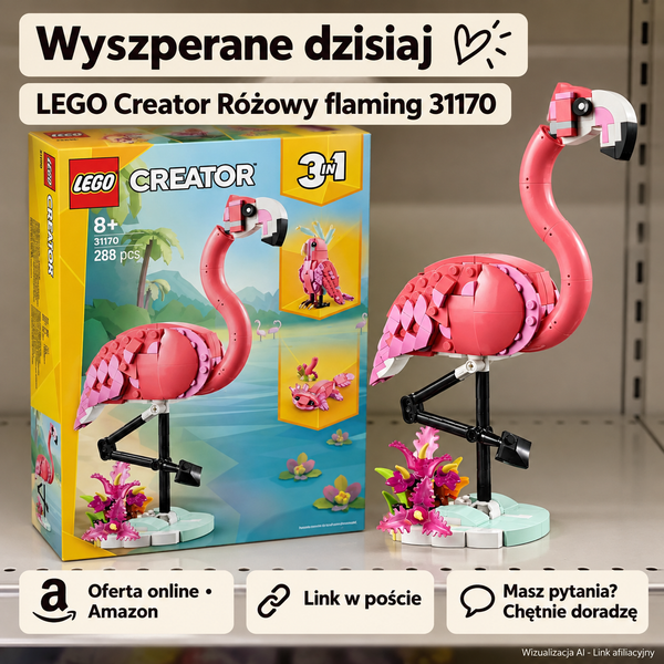 LEGO Creator Różowy flaming 31170 — Amazon
