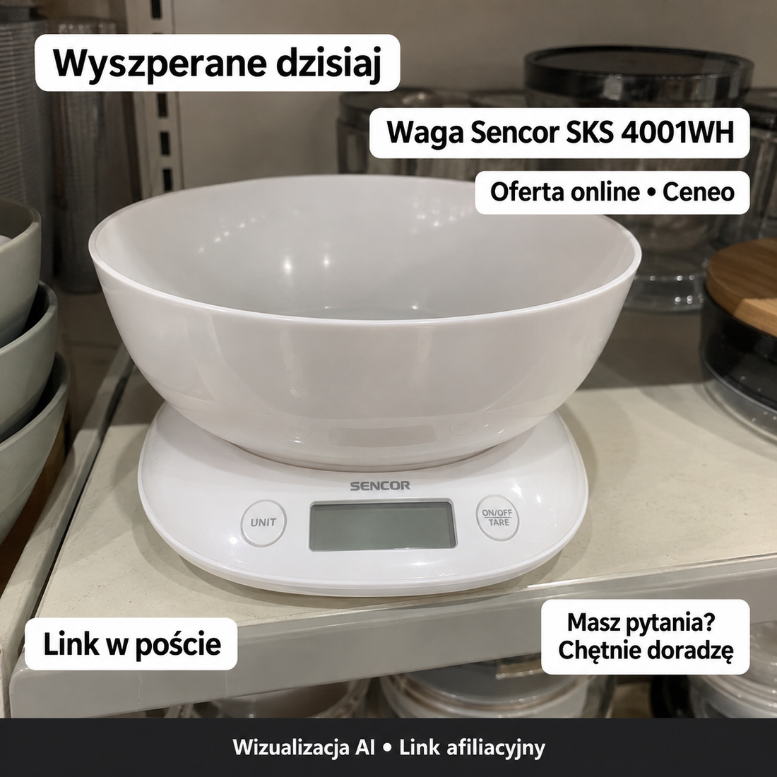 Waga kuchenna Sencor SKS 4001WH — Ceneo