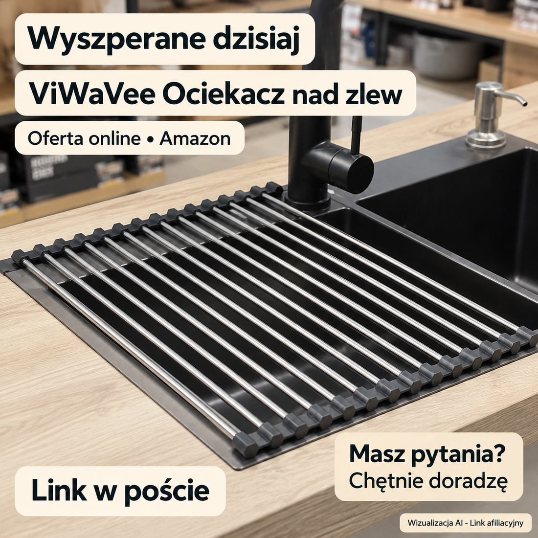 ViWaVee Ociekacz nad zlew — Amazon