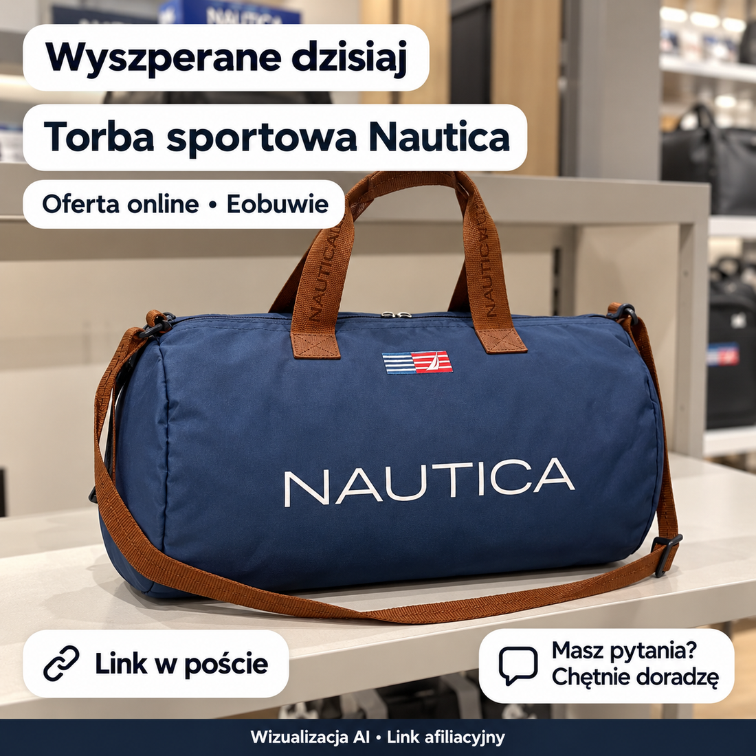 Torba sportowa Nautica WBEOHP-NTC-P-001-10 — Eobuwie