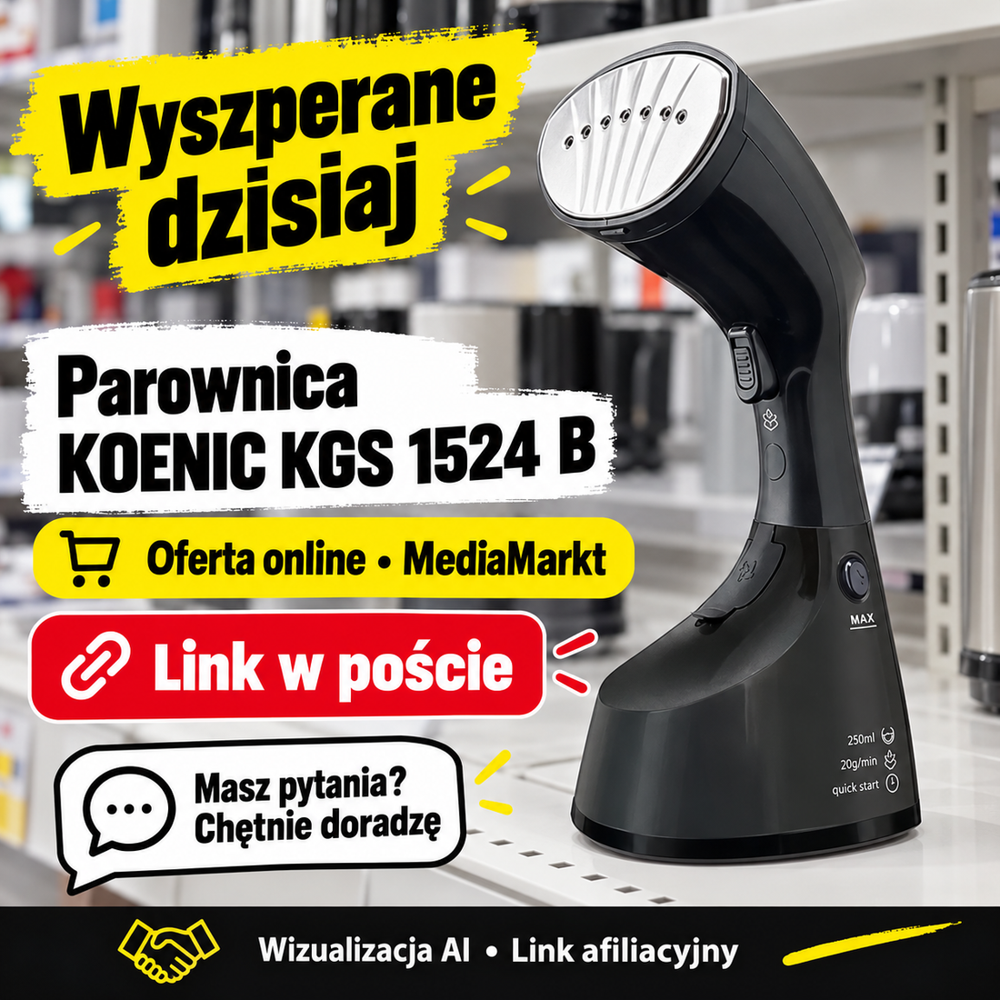 Parownica KOENIC KGS 1524 B — MediaMarkt