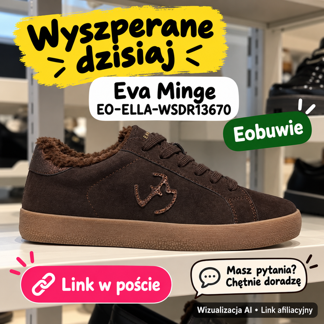 Brązowe Eva Minge EO-ELLA-WSDR13670 — Eobuwie