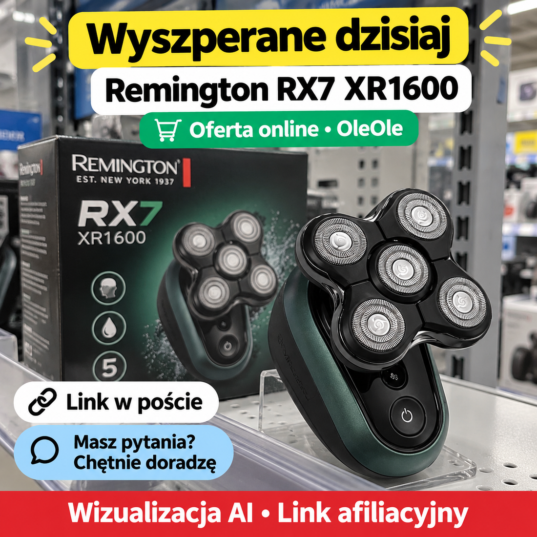 Golarka do głowy Remington RX7 XR1600 — OleOle