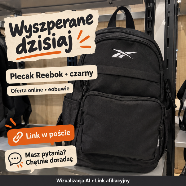 Plecak Reebok CWBEO-RBK-P-004-09 czarny — eobuwie