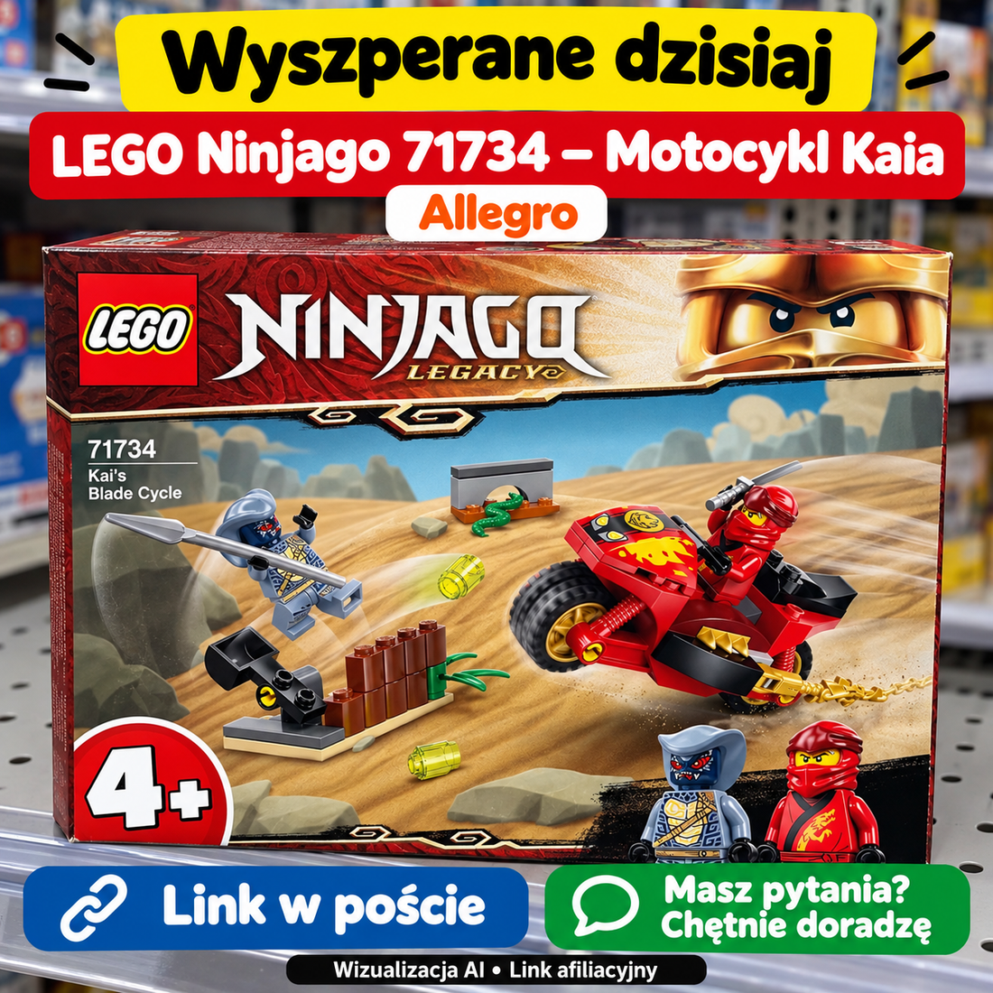 LEGO Ninjago 71734 Motocykl Kaia — Allegro