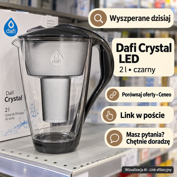 Dafi Crystal LED 2 l czarny + filtr Classic — Ceneo