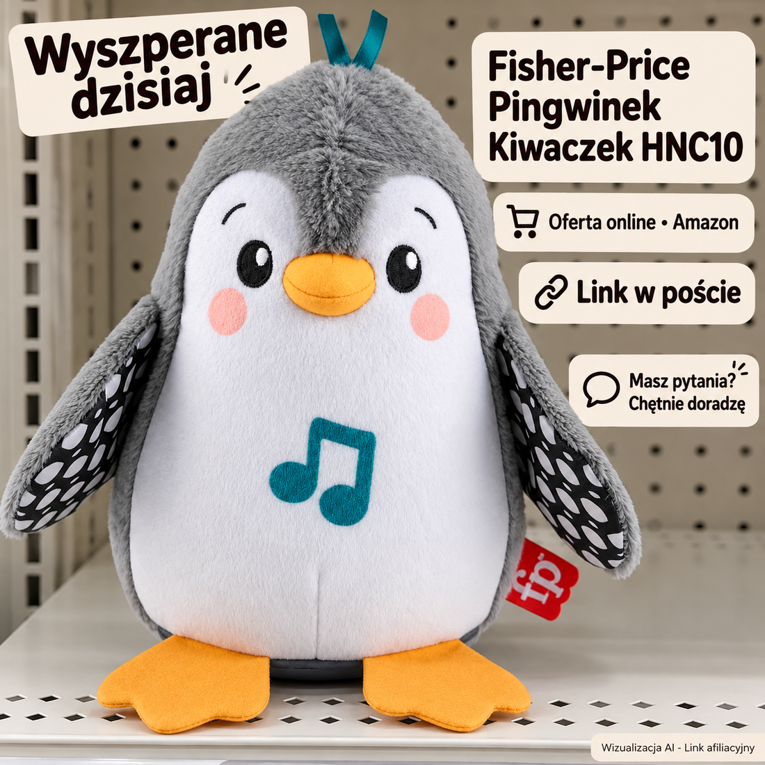Fisher-Price Pingwinek Kiwaczek HNC10 — Amazon