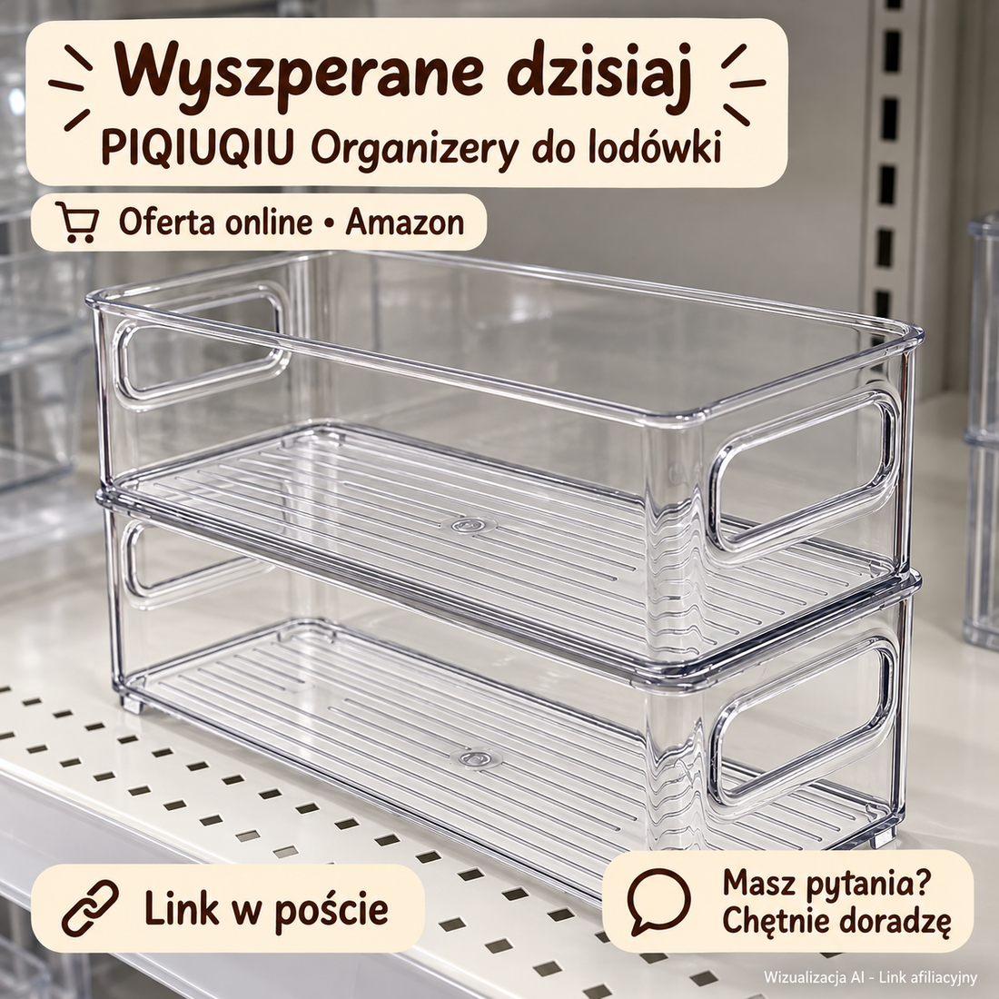 PIQIUQIU Organizery do lodówki — Amazon
