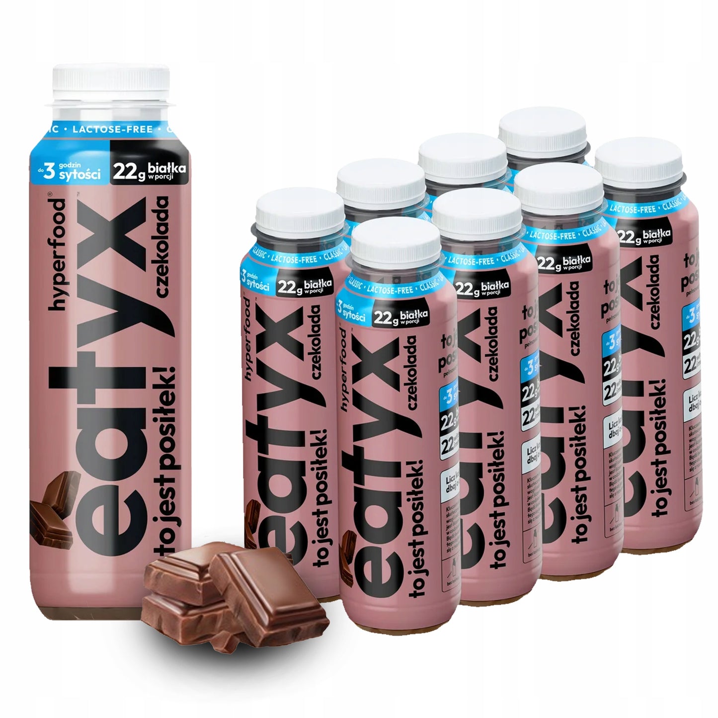 eatyx 8x Gotowy Posiłek do Picia w Płynie Czekolada bez laktozy cukru 300ml