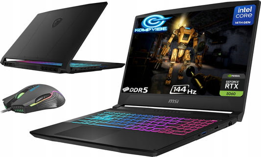 Gamer Msi Katana 15 B14 i5-14450HX RTX5060 2TB 64GB DDR5 Fhd 144Hz WIN11