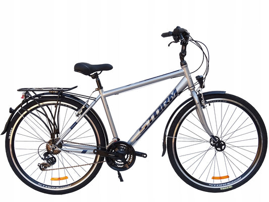 Rower 28 Storm Runner Trekingowy 28 Srebrny Męski 19'' Turystyczny