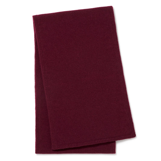 Szal wełniany z kaszmirem Burgundy