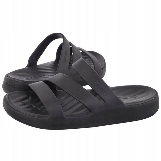Buty Klapki Damskie Crocs Gateway Strappy Black 209587-001 Czarne