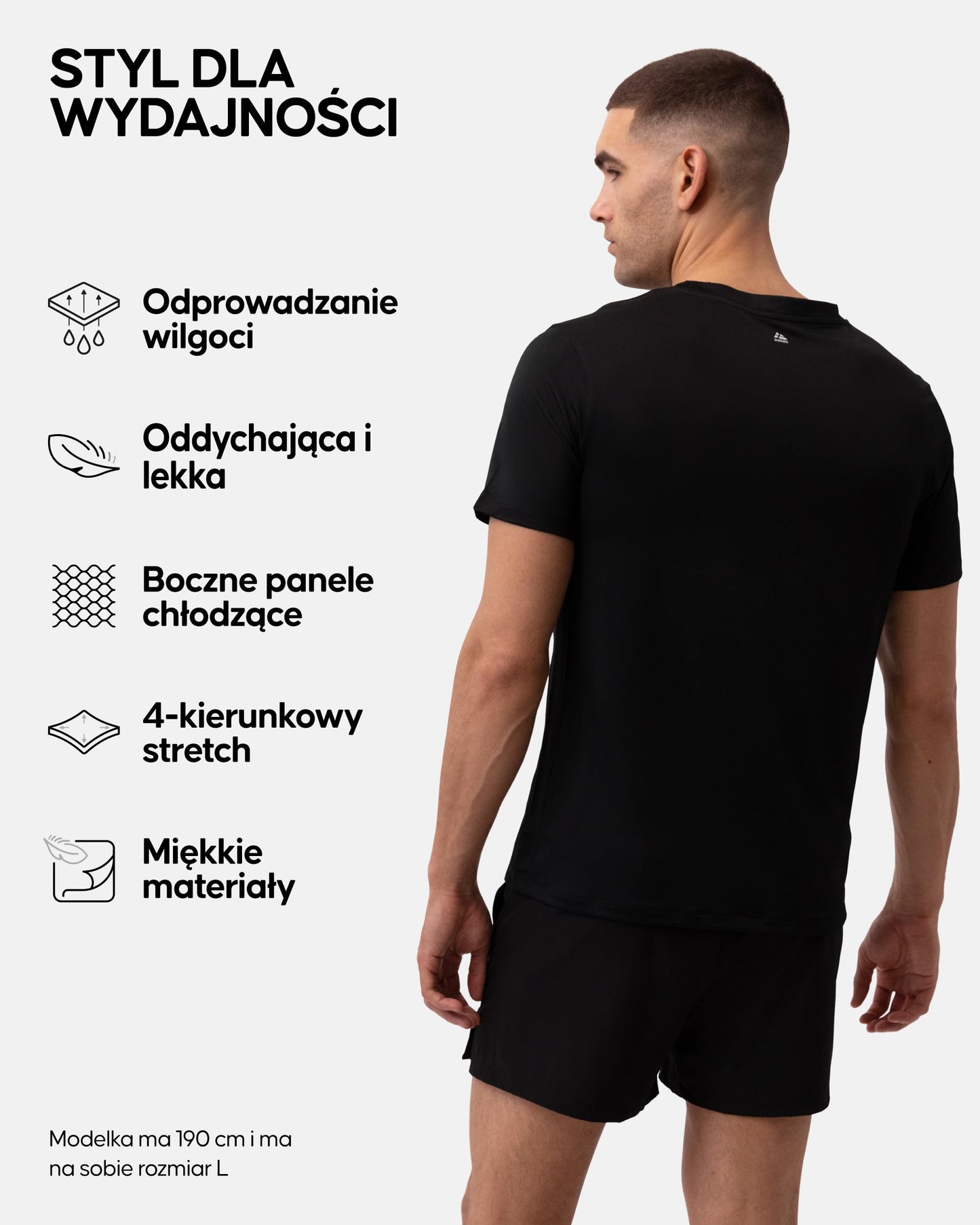 DANISH ENDURANCE Koszulka Sportowa Męska Premium, T-Shirt Na Siłownię, Do Biegania