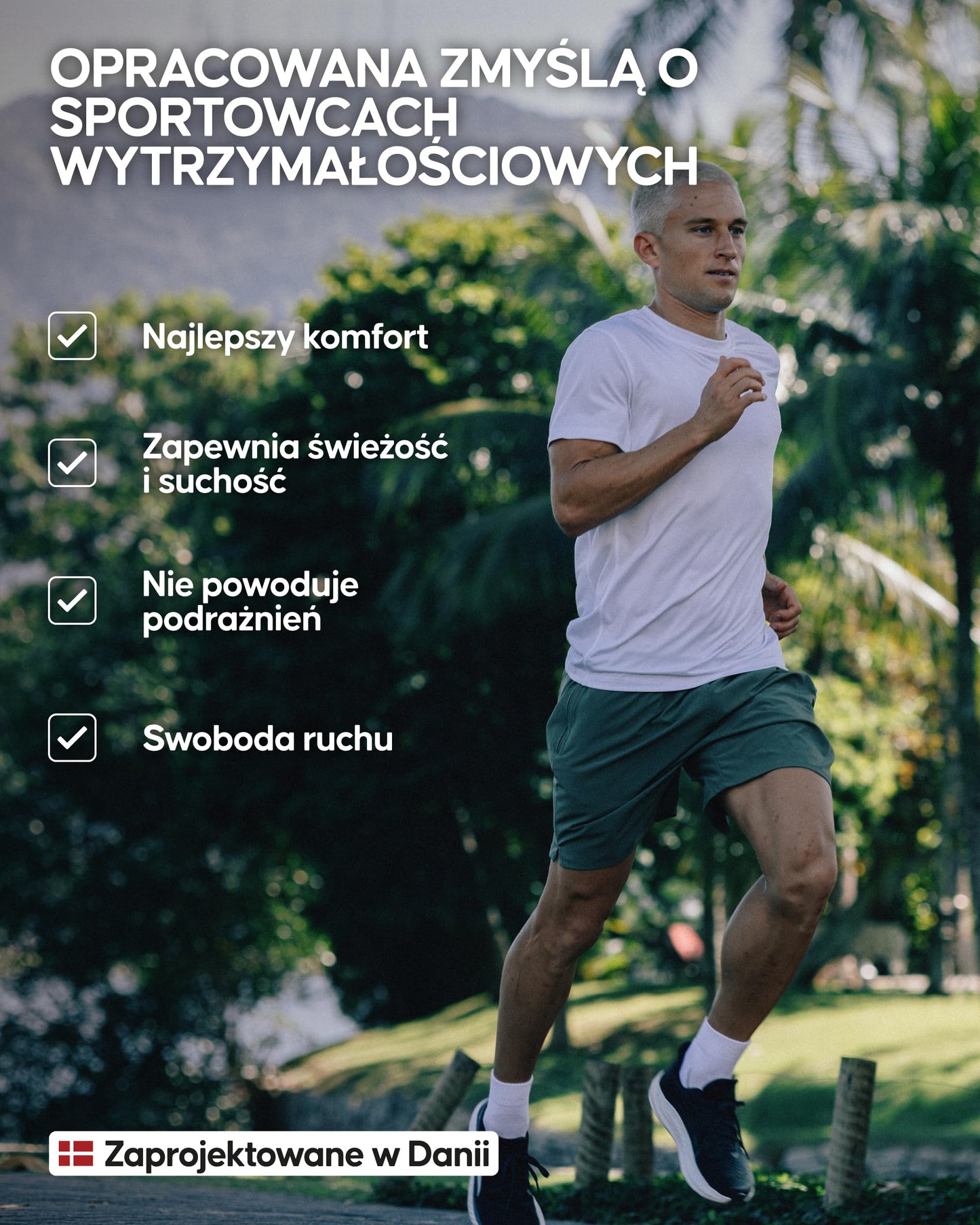DANISH ENDURANCE Koszulka Sportowa Męska Premium, T-Shirt Na Siłownię, Do Biegania