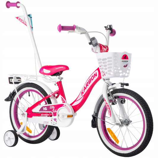 Rower dziecięcy 16" Karbon Kitty różowo-biały R23