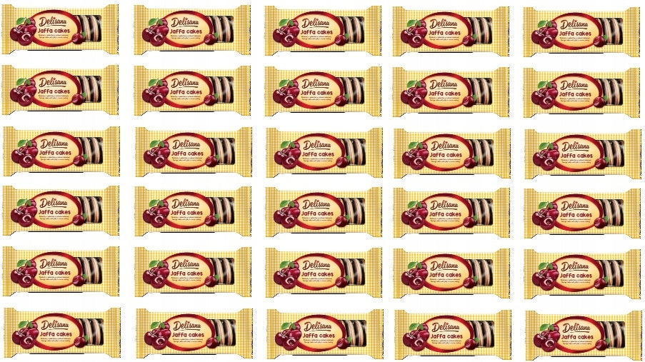 30x 135g Delicpol Delisana Biszkopty z galaretką wiśniową w polewie Karton