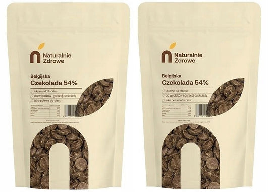 Czekolada Belgijska Do Fontann Fondue 54% Kulki 1kg (2x500g)