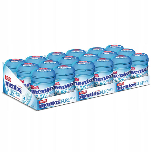 Mentos Pure Fresh drażetki guma do żucia bez cukru Mint mięta 18x60g