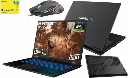 Gamer Gigabyte A18 3VH Ryzen 7 260 RTX5060 2x2TB 16GB 165Hz Wqxga WIN11