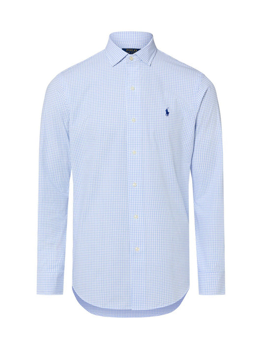 Polo Ralph Lauren Męska koszula biznesowa Mężczyźni Modern Fit Bawełna niebieski w kratkę, S