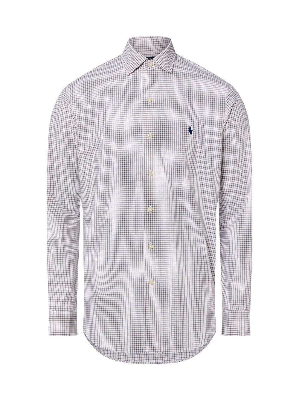 Polo Ralph Lauren Męska koszula biznesowa Mężczyźni Modern Fit Bawełna brązowy w kratkę, L