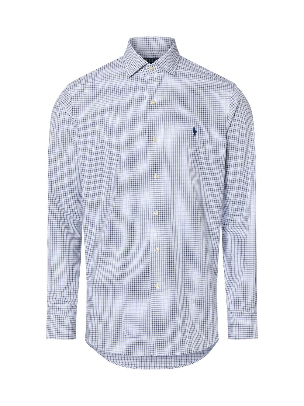 Polo Ralph Lauren Męska koszula biznesowa Mężczyźni Modern Fit Bawełna niebieski|biały w kratkę, L