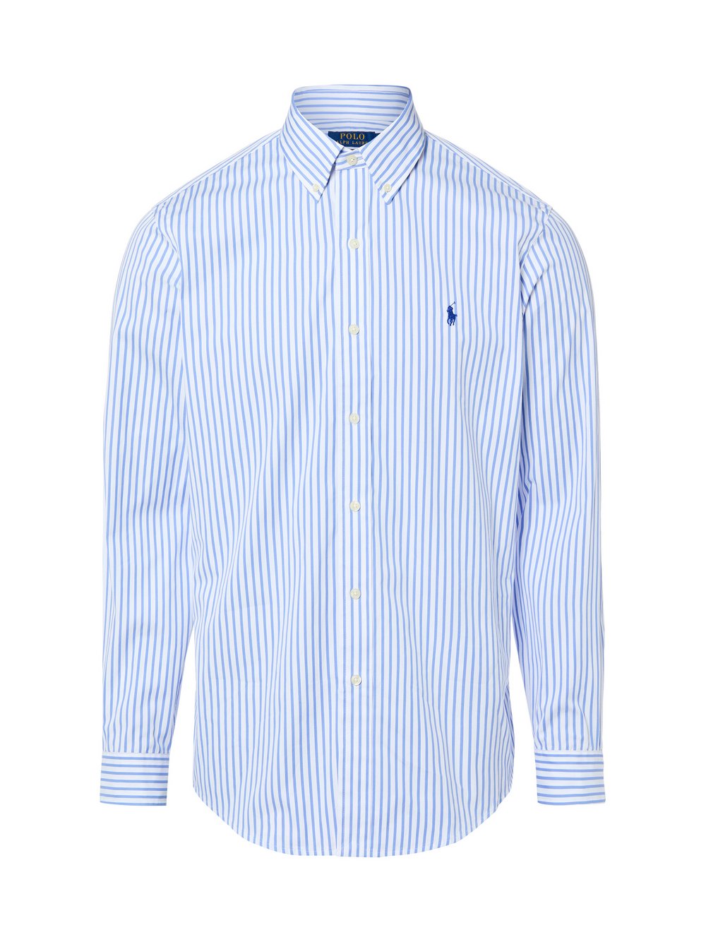 Polo Ralph Lauren Męska koszula casualowa - Custom Fit Mężczyźni Regular Fit Bawełna niebieski|biały w paski, XXL