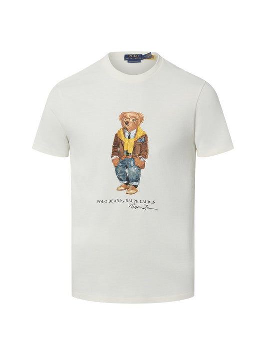 Polo Ralph Lauren Koszulka męska Mężczyźni Bawełna biały|wielokolorowy nadruk, L