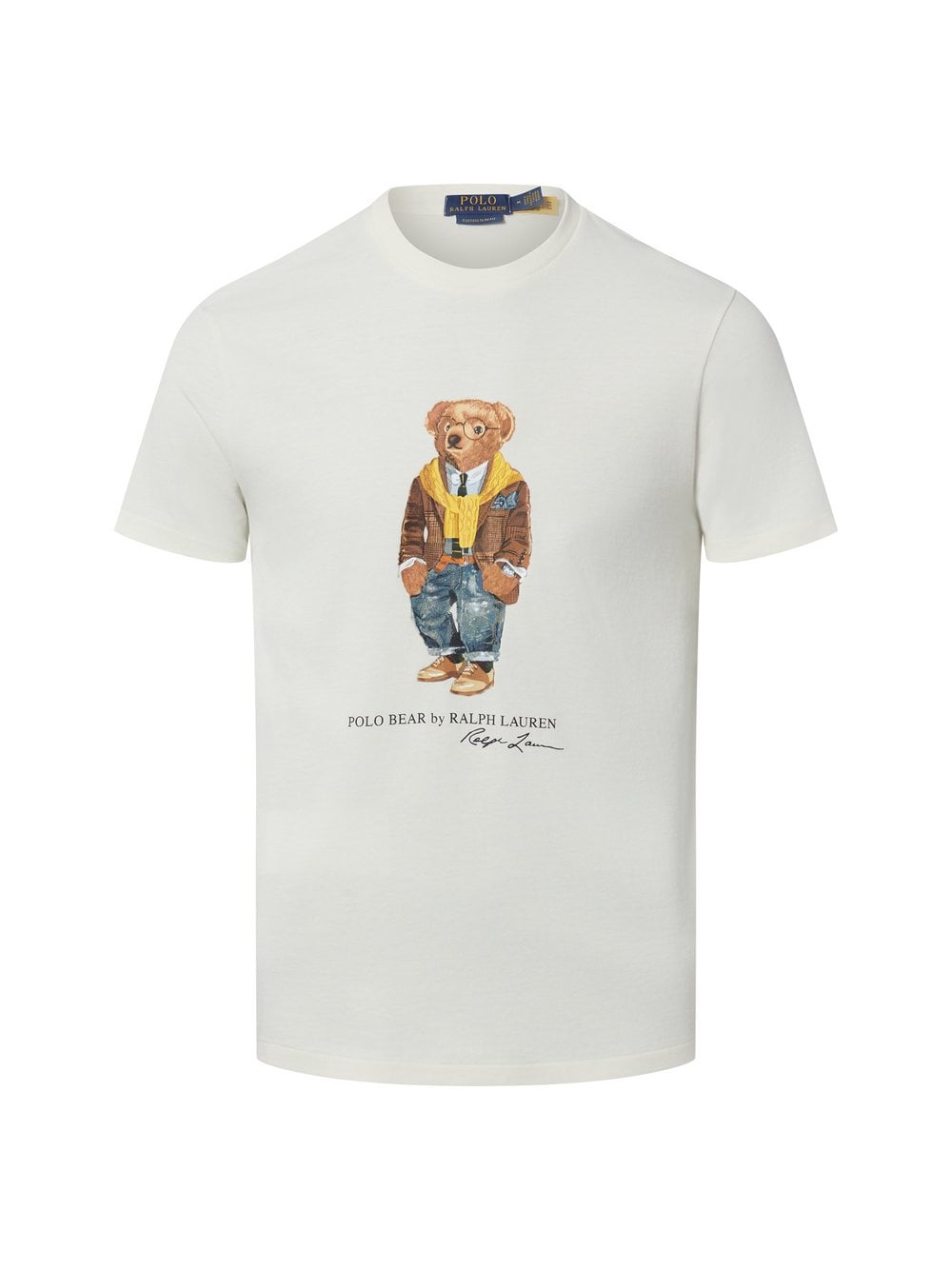 Polo Ralph Lauren Koszulka męska Mężczyźni Bawełna biały|wielokolorowy nadruk, S